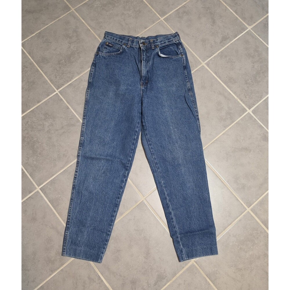 Vintage Chic High-Waisted Jeans - Made in USA - Size 14 Tall - Blue Medium Wash